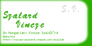 szalard vincze business card